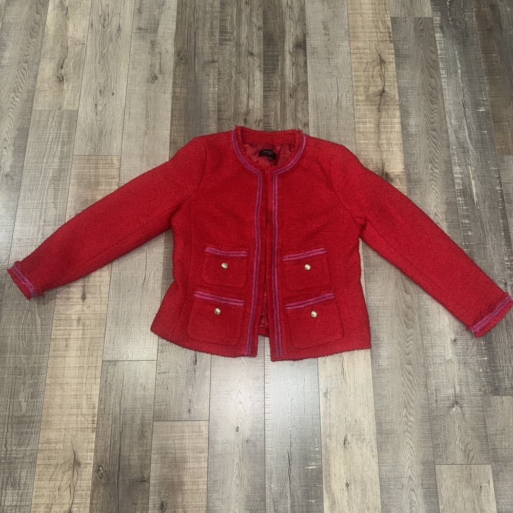 Talbots Red Blazer Jacket Size 10 Petite